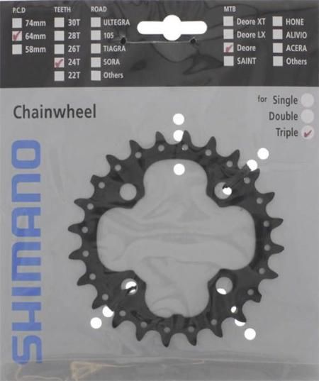 SHIMANO CHAINRING 3x10s 64mm 24T DEORE Kettenblatt