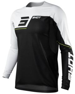 SHOT ROUGE REVOLT Fahrrad Jersey langarm weiss XXL