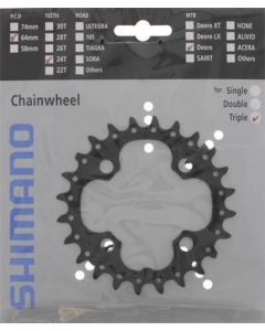 SHIMANO CHAINRING 3x10s 64mm 24T DEORE Kettenblatt schwarz
