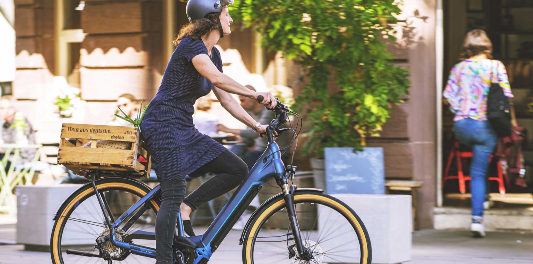 Mit dem E-Bike in der Stadt noch schnell einen Einkauf erledigen