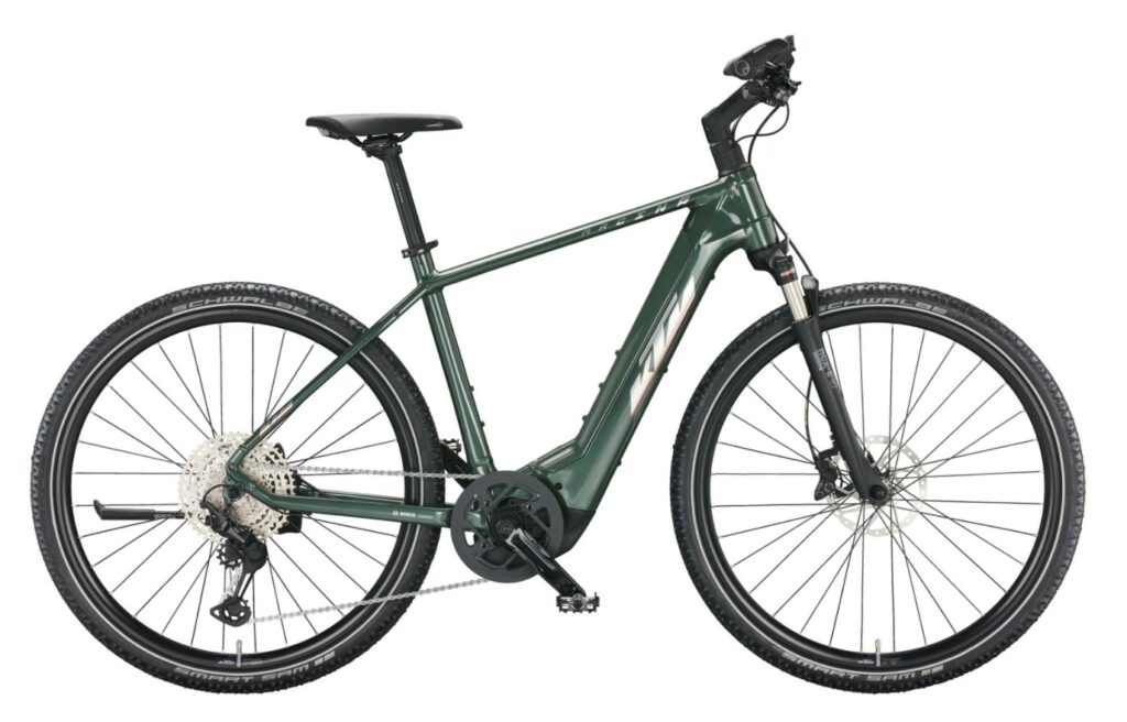 Das KTM Macina Cross 710 in Nahaufnahme