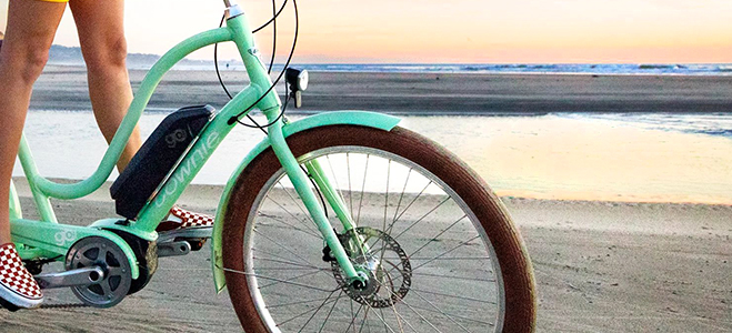 Grünes E-Bike mit Boschmotor