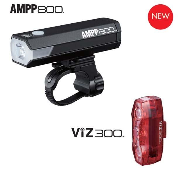 CATEYE Front AMPP800 Rear VIZ300 LICHTSET