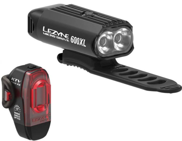 LEZYNE Micro & KTV PRO Drive Pair 600XL 75 Lumens Lichtset