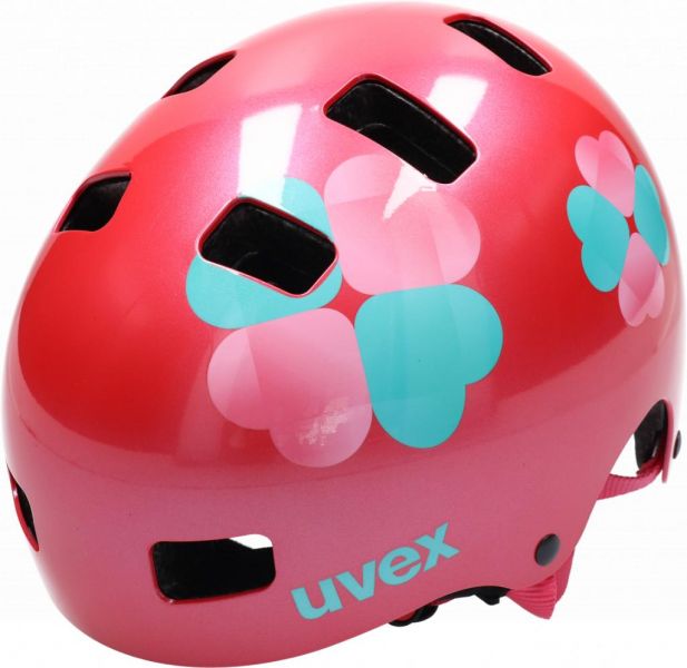 UVEX KID 3 PINK FLOWER Kinderfahrradhelm
