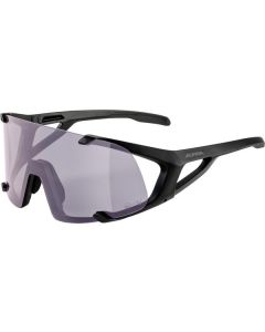 ALPINA HAWKEYE Q-LITE Brille matt schwarz-Glas silber versp.