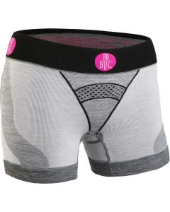 FOR.BICY DOWNTOWN Damen Radunterwäsche mit Pad hellgrau melange-schwarz XS
