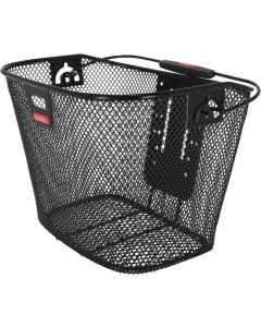 KLICKFIX UNI Vorderradkorb mit Lampenclip schwarz