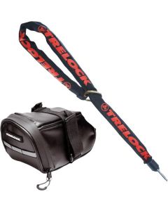 TRELOCK ZR355 Einsteckkette für Rahmenschloss inkl. Satteltasche schwarz 100cm, Ø6mm