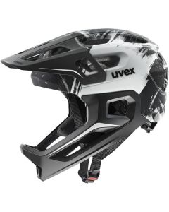 UVEX REACT JR. Downhillhelm matt schwarz-weiss 52-56cm
