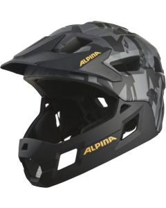 ALPINA RUPI Downhillhelm matt schwarz-camo orange 50-55cm