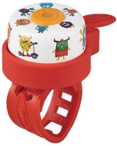 MICRO MONSTERS Fahrradklingel weiß-rot