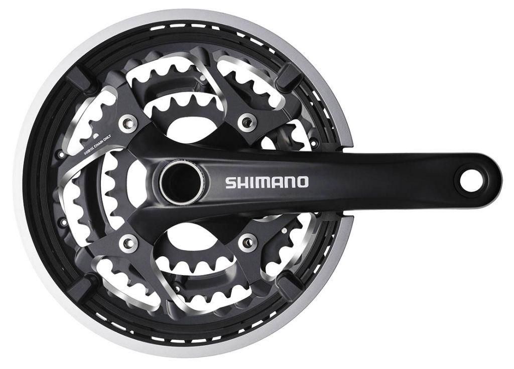 Manivelle Vélo Shimano FC-T551 175mm - 48-36-26 Dents, 3x10 Vitesses, Noire