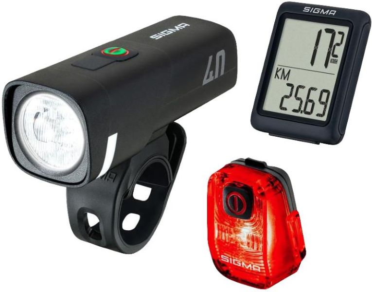 SIGMA AURA RIDE SAFE TO SCHOOL HIRO Licht und Fahrradcomputer