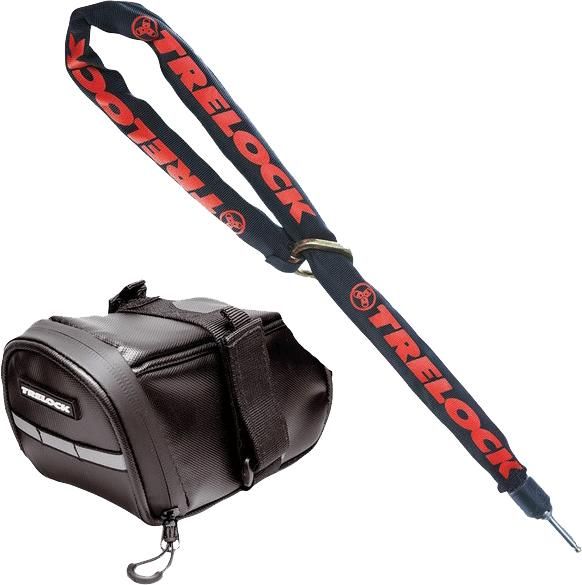 TRELOCK ZR355 Einsteckkette für Rahmenschloss inkl. Satteltasche