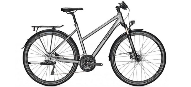 Silbernes Citybike von Focus